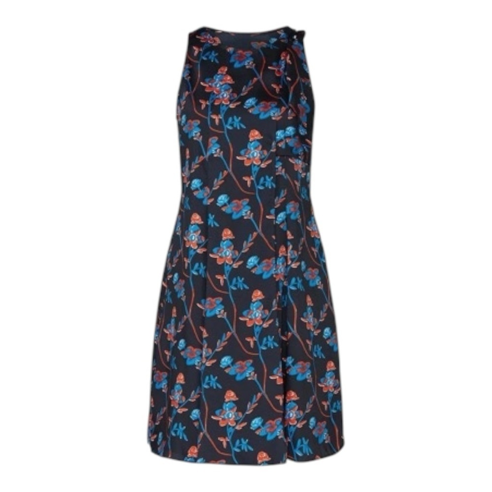 Thakoon Collective Floral Print Sleeveless A-Line Shift Dress - Black - Size 6 - Picture 11 of 12